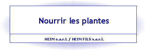 Nourrir les plantes